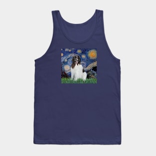 Starry Night Adapted to Include a Newfoundland Landseer Tank Top